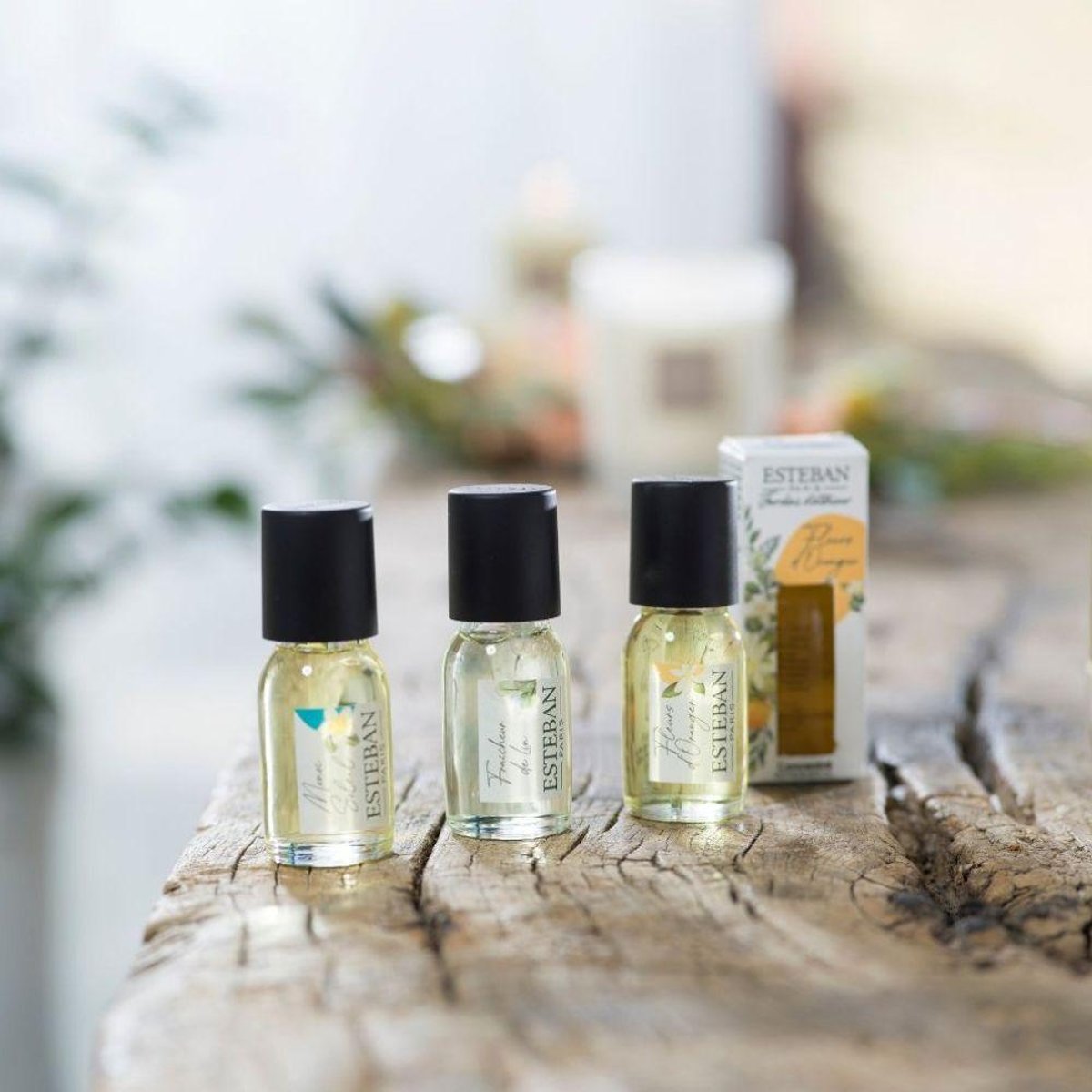 Parfum d'intérieur - Concentré de parfum ambre et baumes 15 ml transparent, ESTEBAN