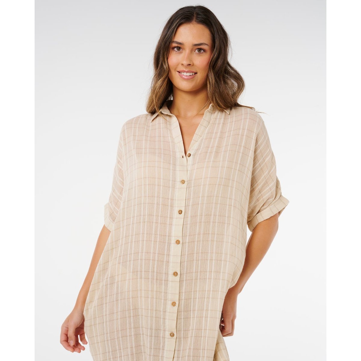 Cover-up PARADISE CHECK blanc cassé, RIP CURL