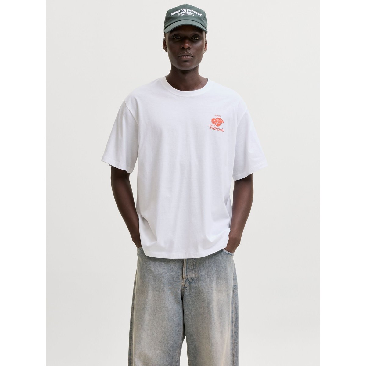 T-Shirt bright white 1, JACK & JONES