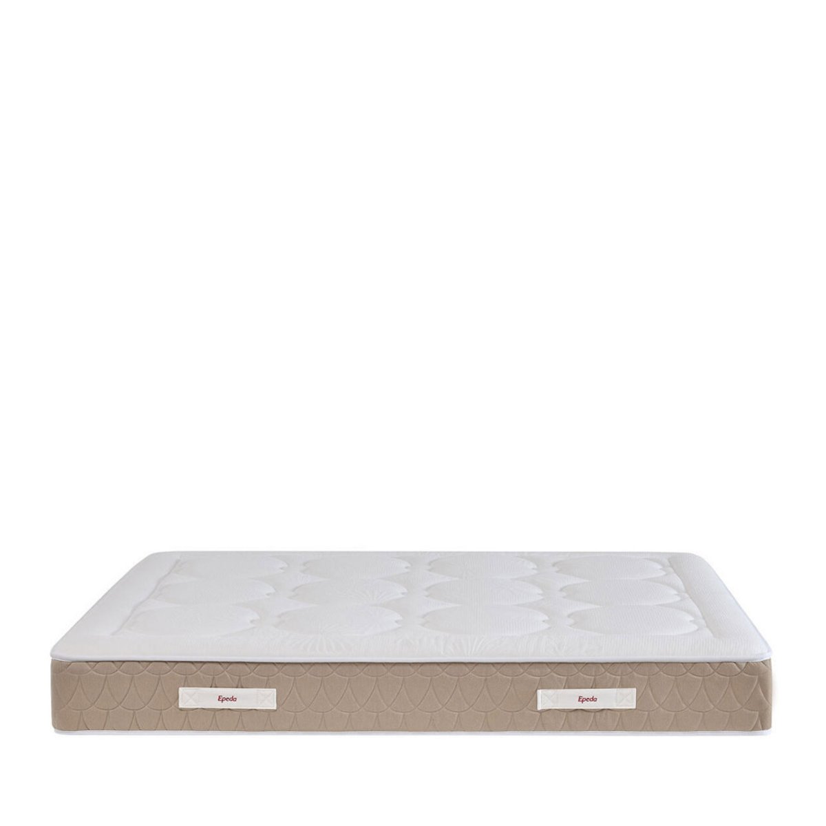 Matelas à ressorts et latex, accueil équilibré- CLEMAE 2 blanc, EPEDA