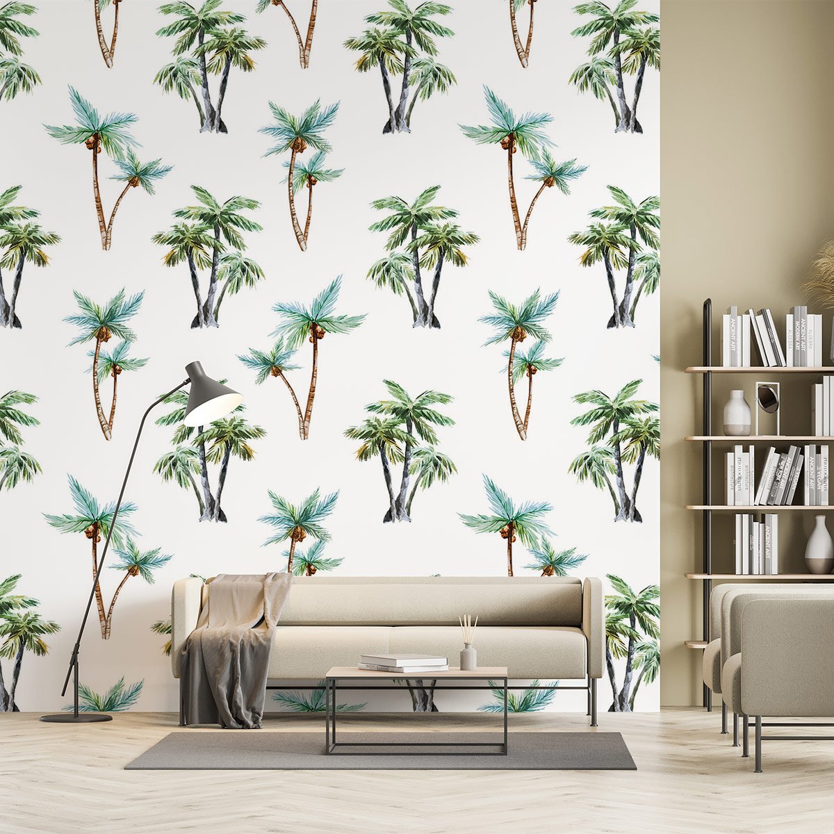 Papier peint jungle coconut intissé, HEXOA