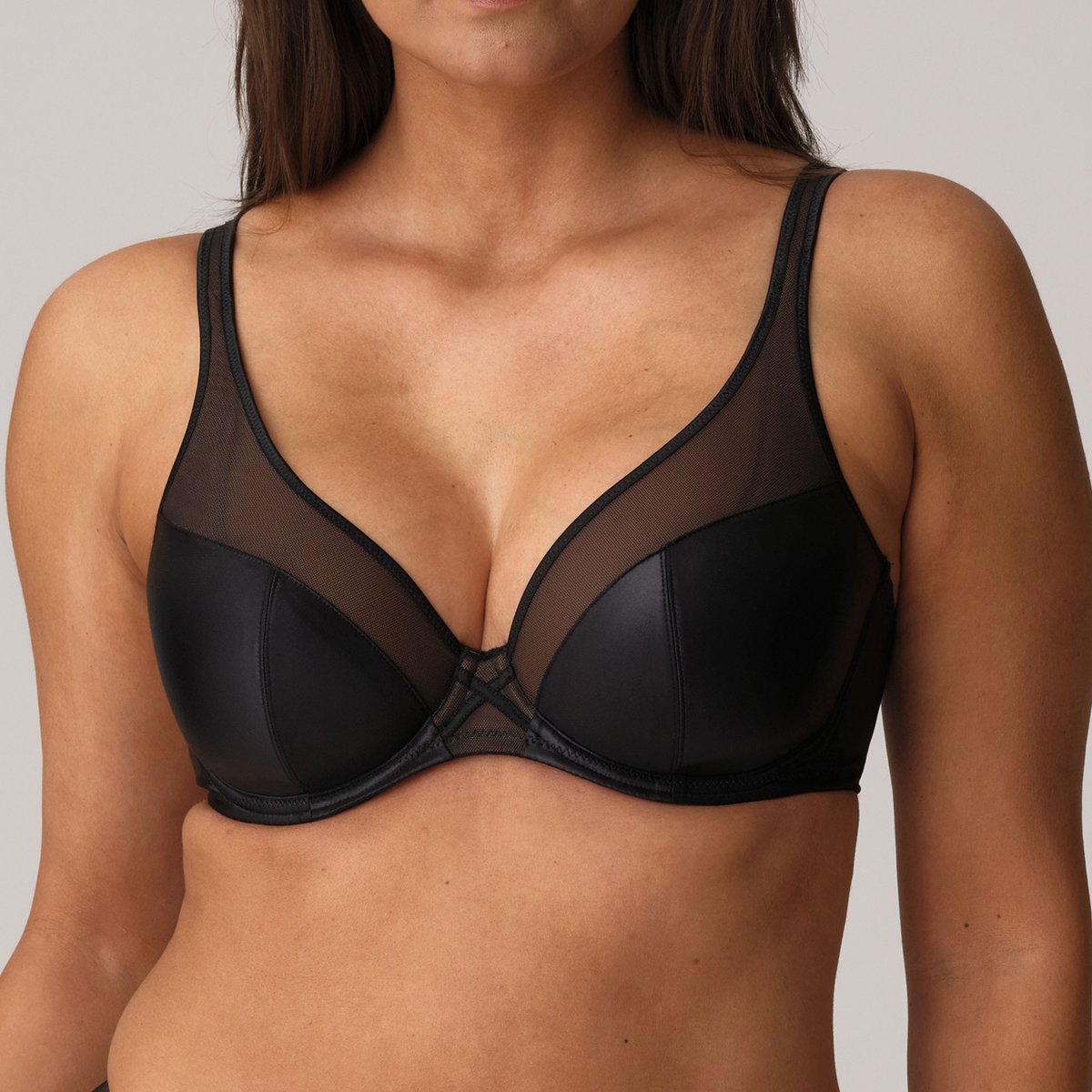 Soutien gorge demi-mousse plongeant ZIPOLITE noir - noir, PRIMADONNA
