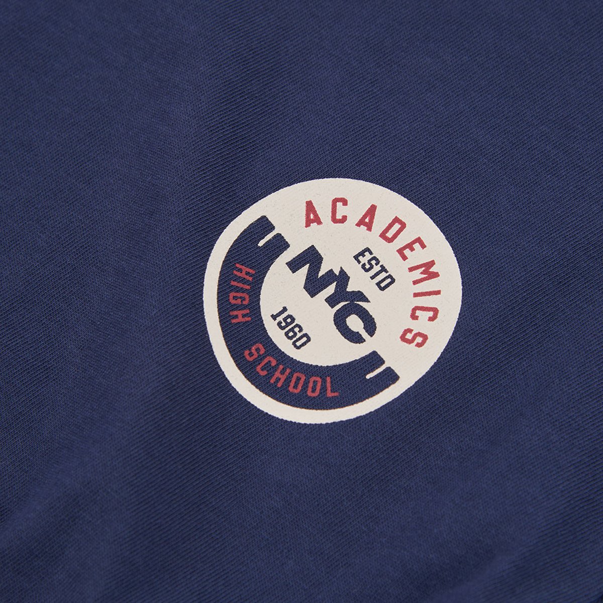 T-shirt en maille garçon avec patch NYC bleu, BOBOLI