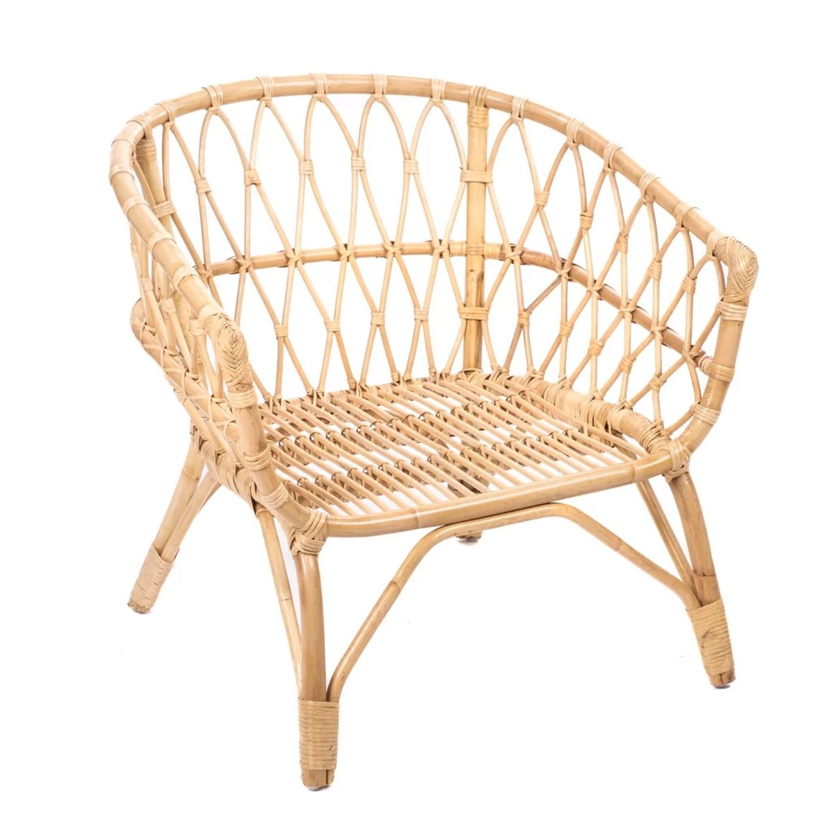 Fauteuil en rotin avec coussin LESKY naturel, HYDILE