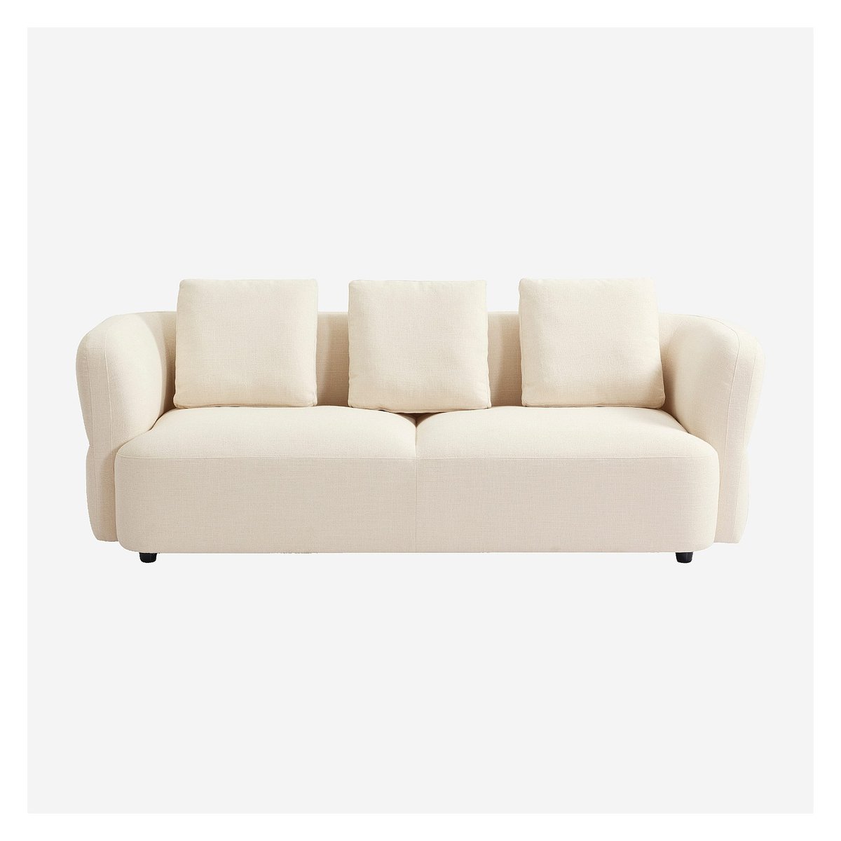 Canapé en tissu texturé MASIO crème, HABITAT