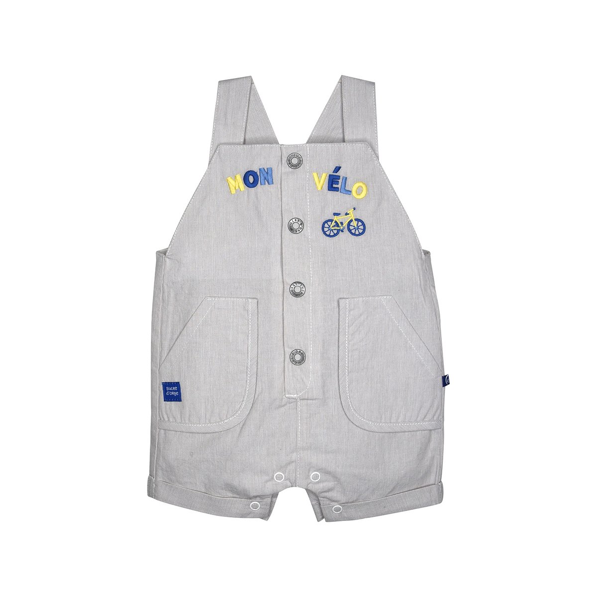 Tshirt salopette ladji court bebe beige, SUCRE D'ORGE