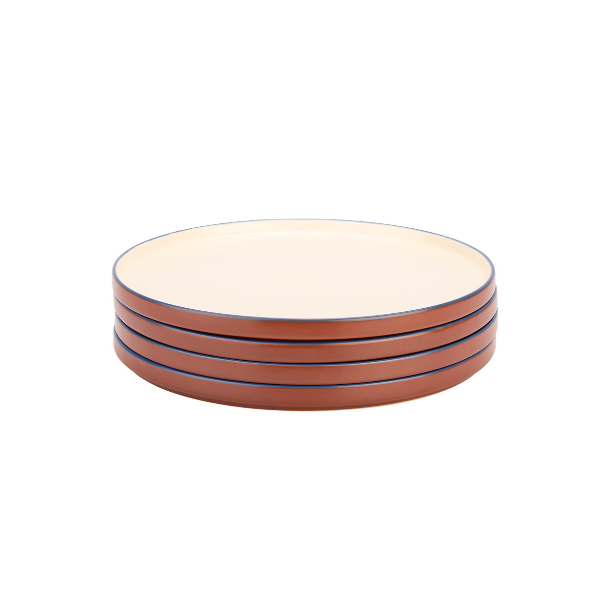 MADE.COM Set of 4 Allesio Dinner Plates in Brown brown , MADE
