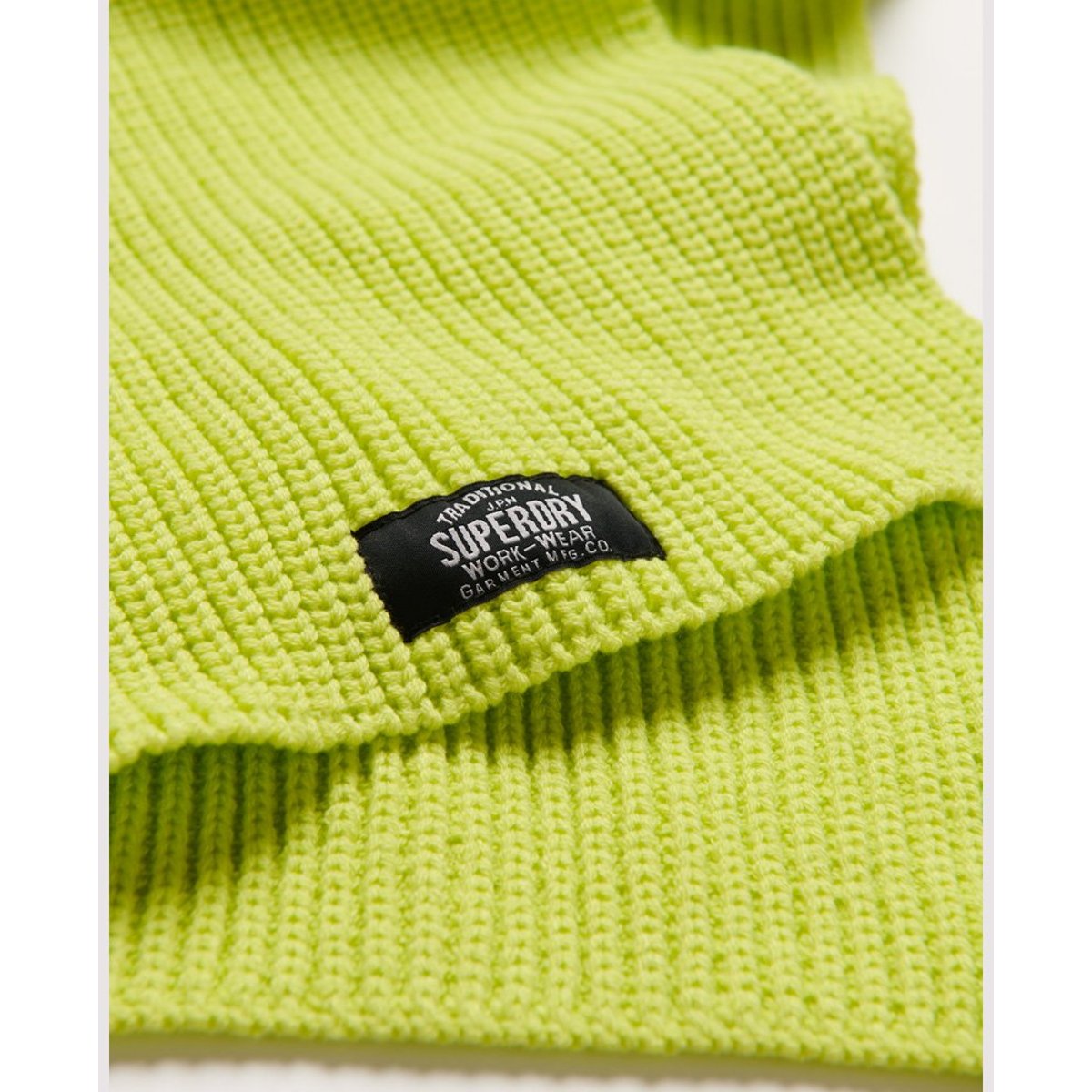 Écharpe en maille classique vert primevère du soir, SUPERDRY