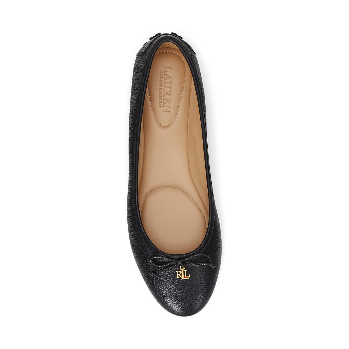 Ballerines en cuir talon plat JAYNA noir, LAUREN RALPH LAUREN