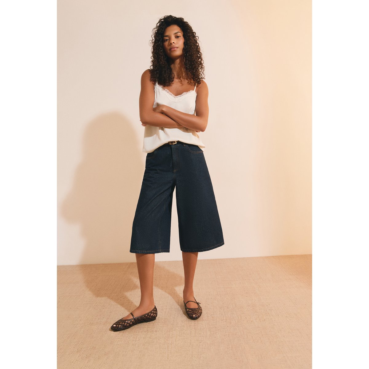 Bermuda long en jean PIADINA jean denim, ETAM