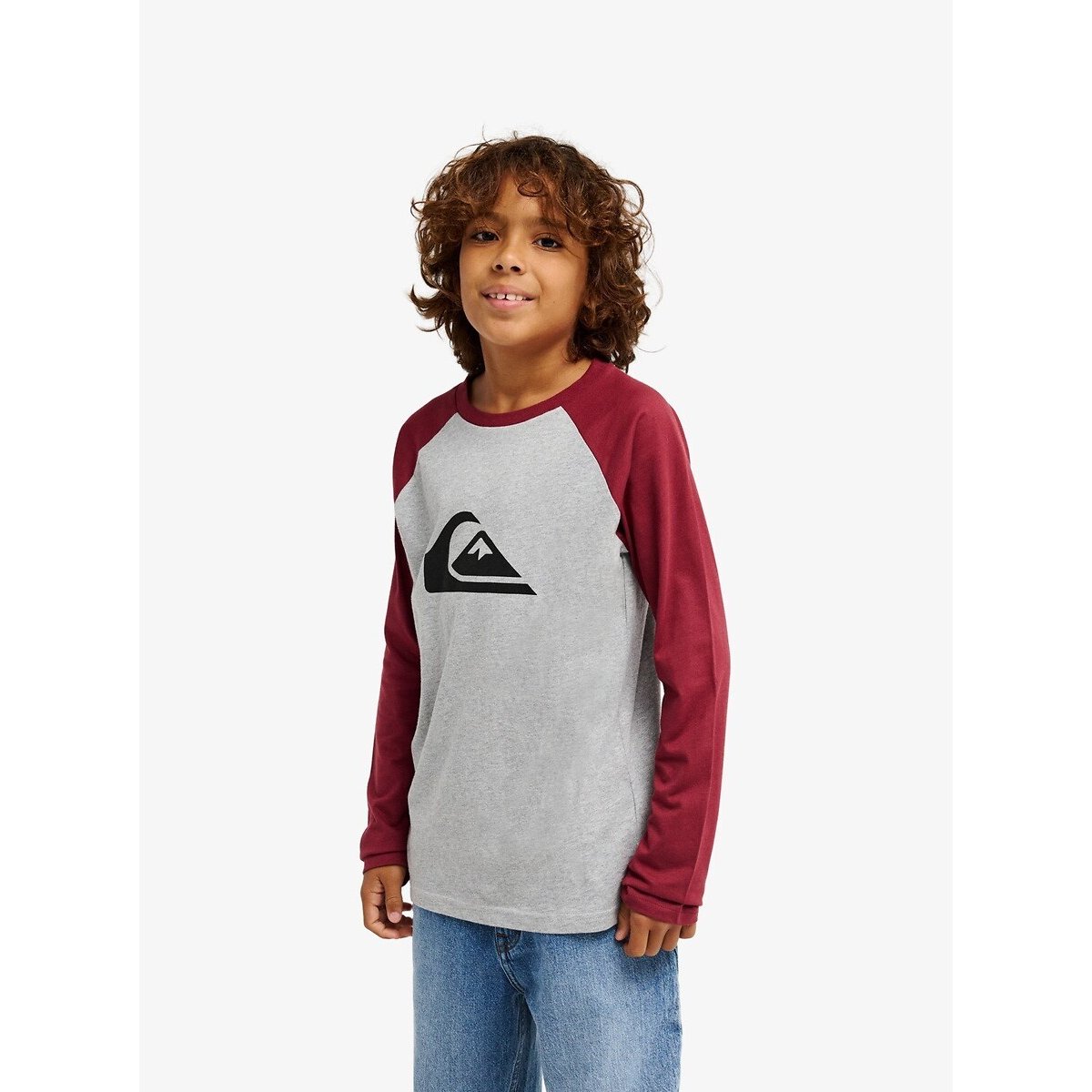 Long Sleeve T-Shirt grey/burgundy, QUIKSILVER