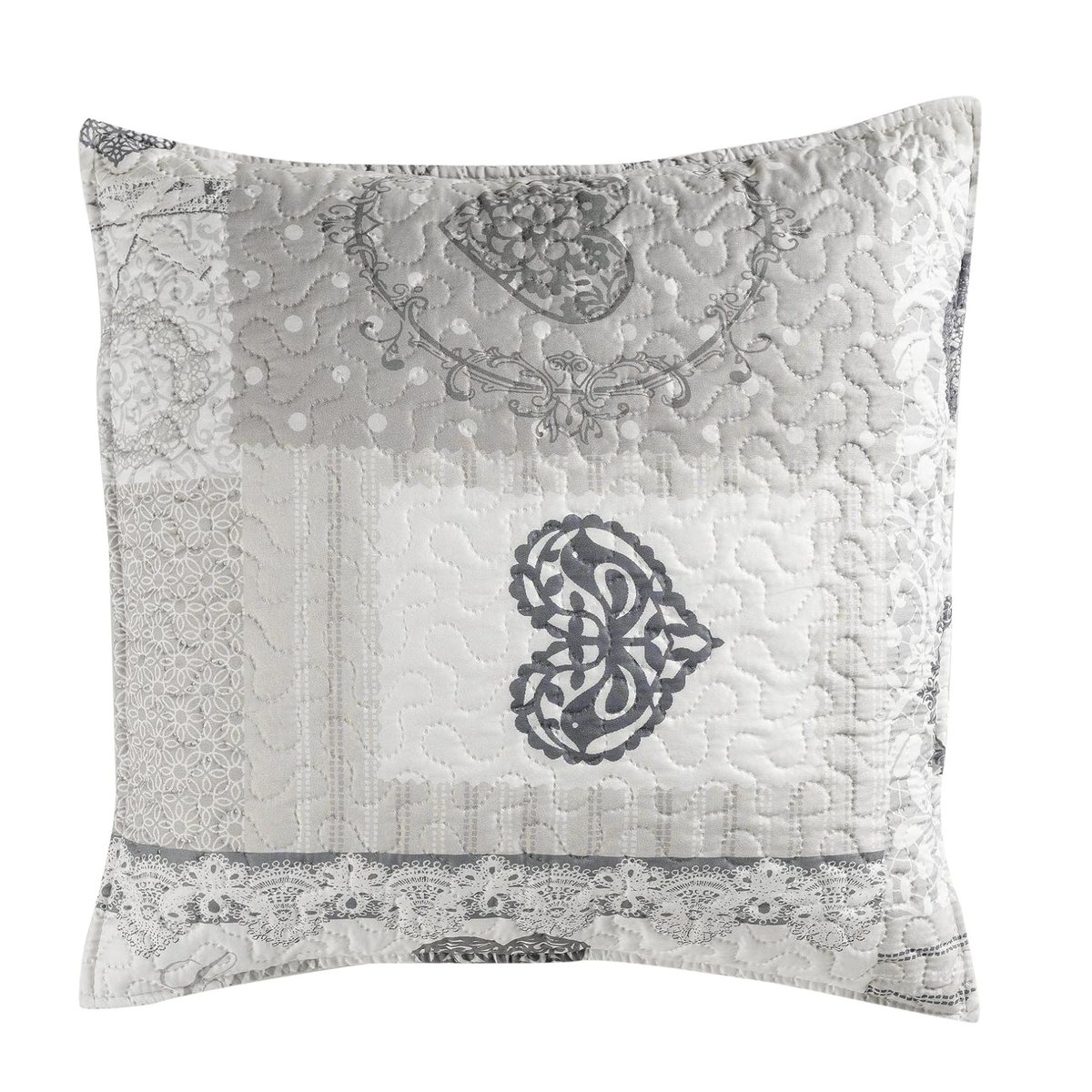Housse de coussin Eugenie lin gris, EDEN