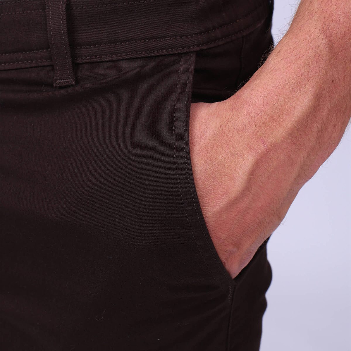 Chino coupe droite marron, MISE AU GREEN