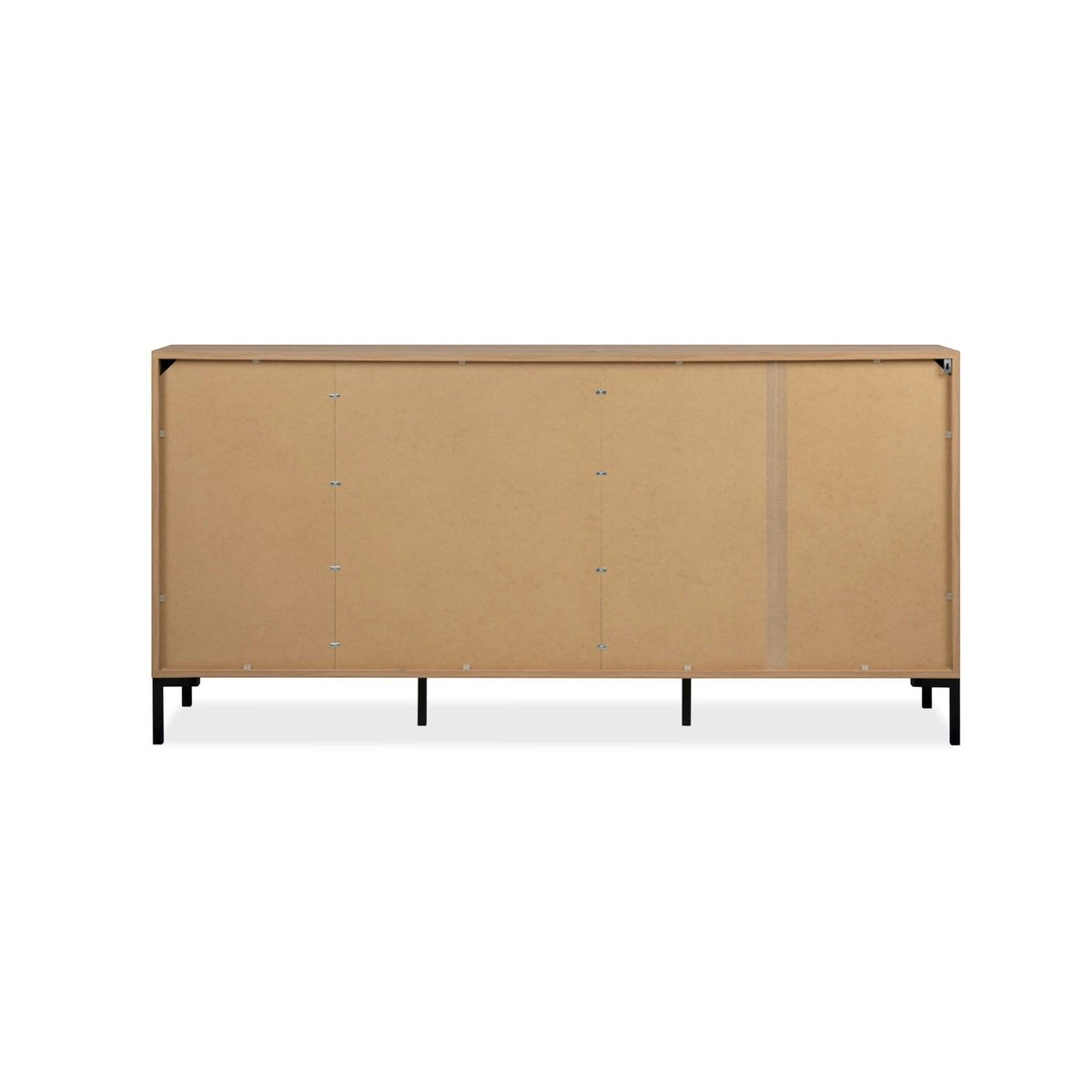 Buffet de salle à manger décor bois 3 portes 3 tiroirs KARVI bois naturel, PIER IMPORT