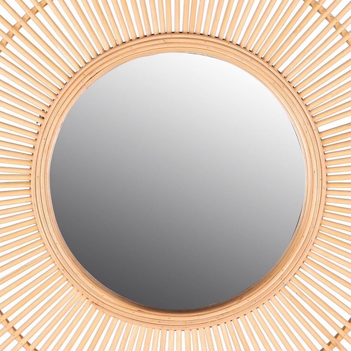Miroir soleil bambou D60 beige, DECORATIE