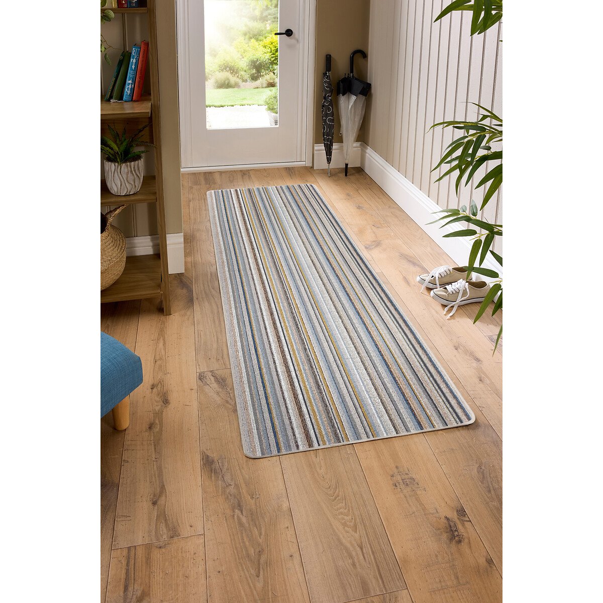 My Stain Resistant Candy Multi Natural Stripe Runner Mat natural, MY MAT