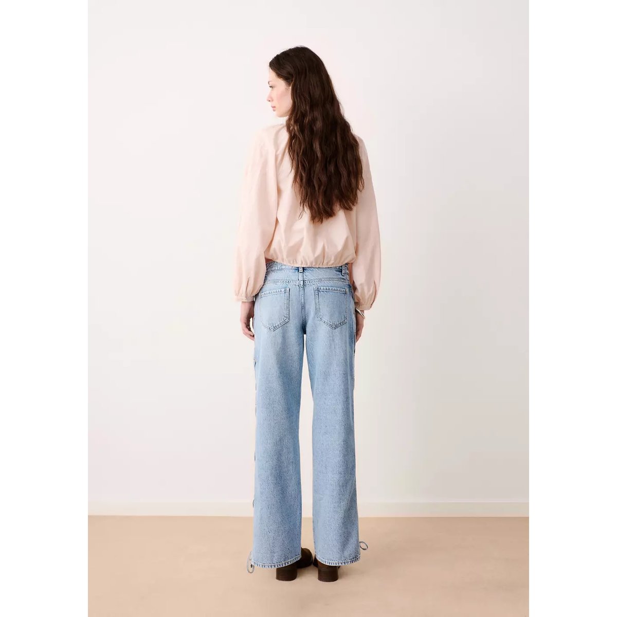 Jean droit détail cordon bleu moyen, MANGO TEEN