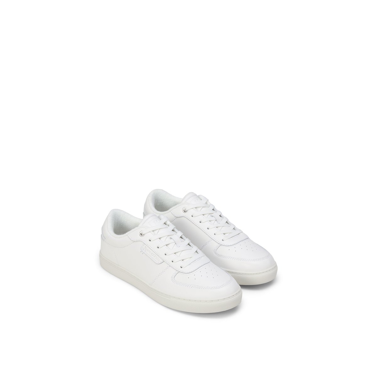 Baskets en cuir de vache avec doublure en éponge blanc, MARC O'POLO