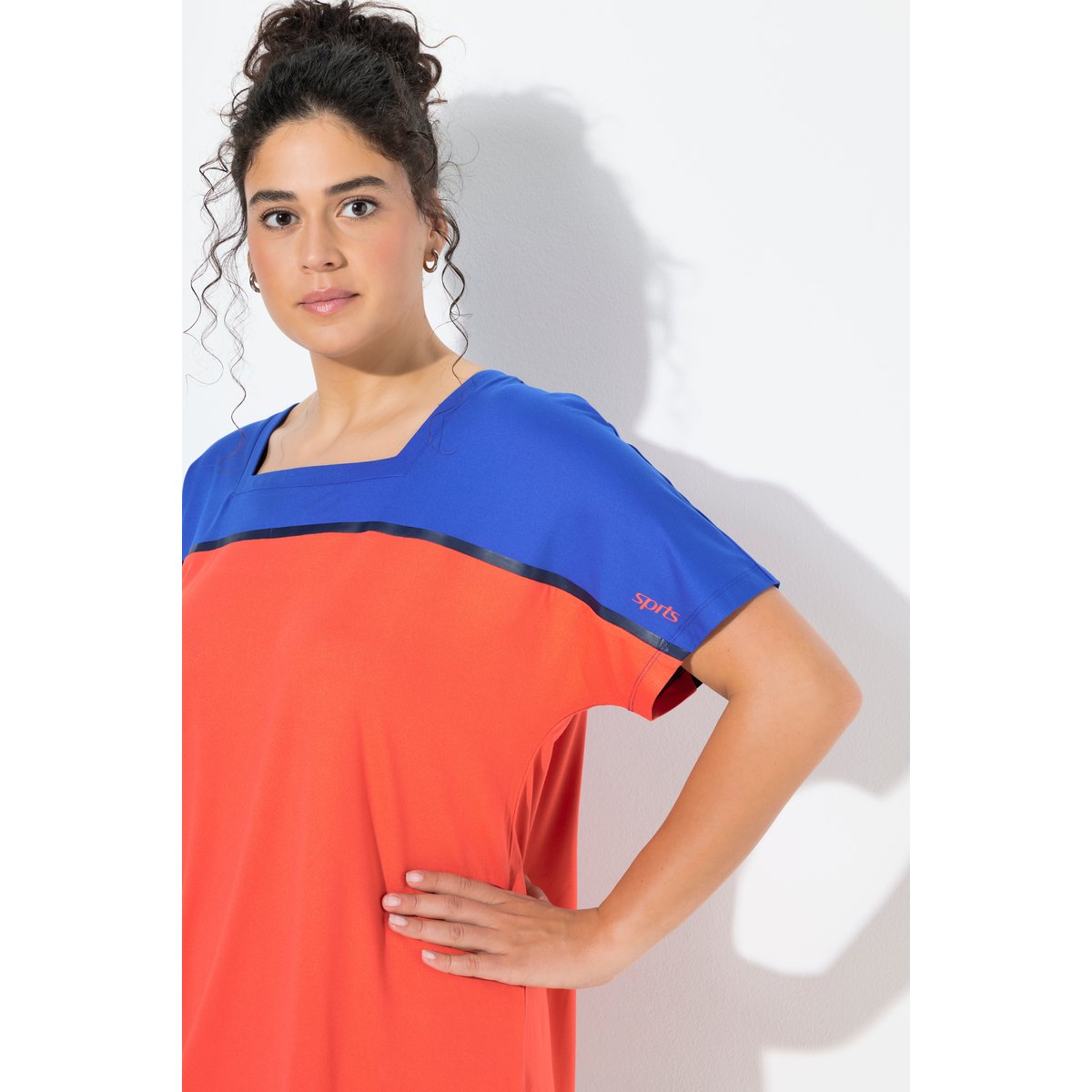 T-shirt technique oversize rouge corail, ULLA POPKEN