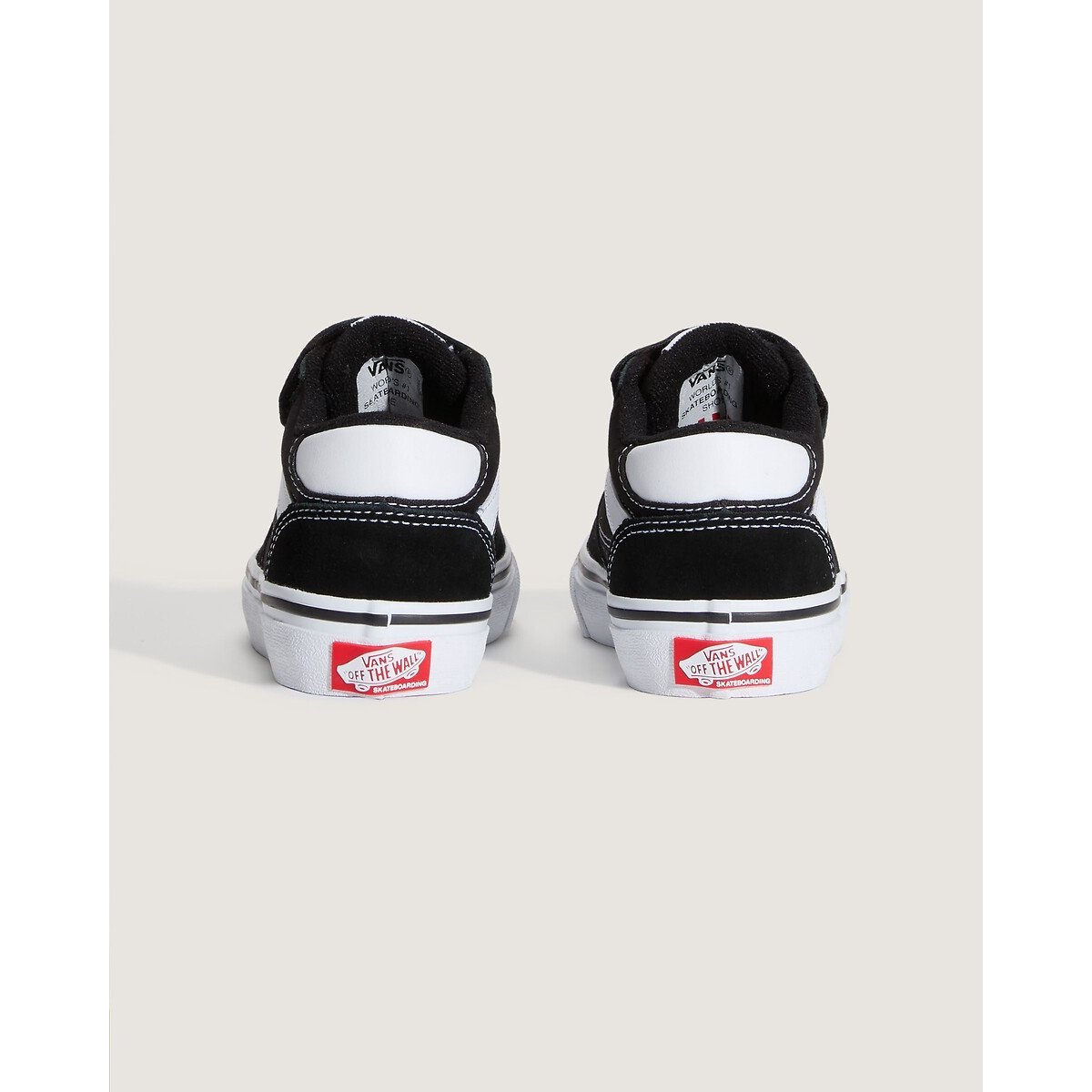 Baskets basses en cuir SKATE KIDS ROWAN noir/blanc, VANS