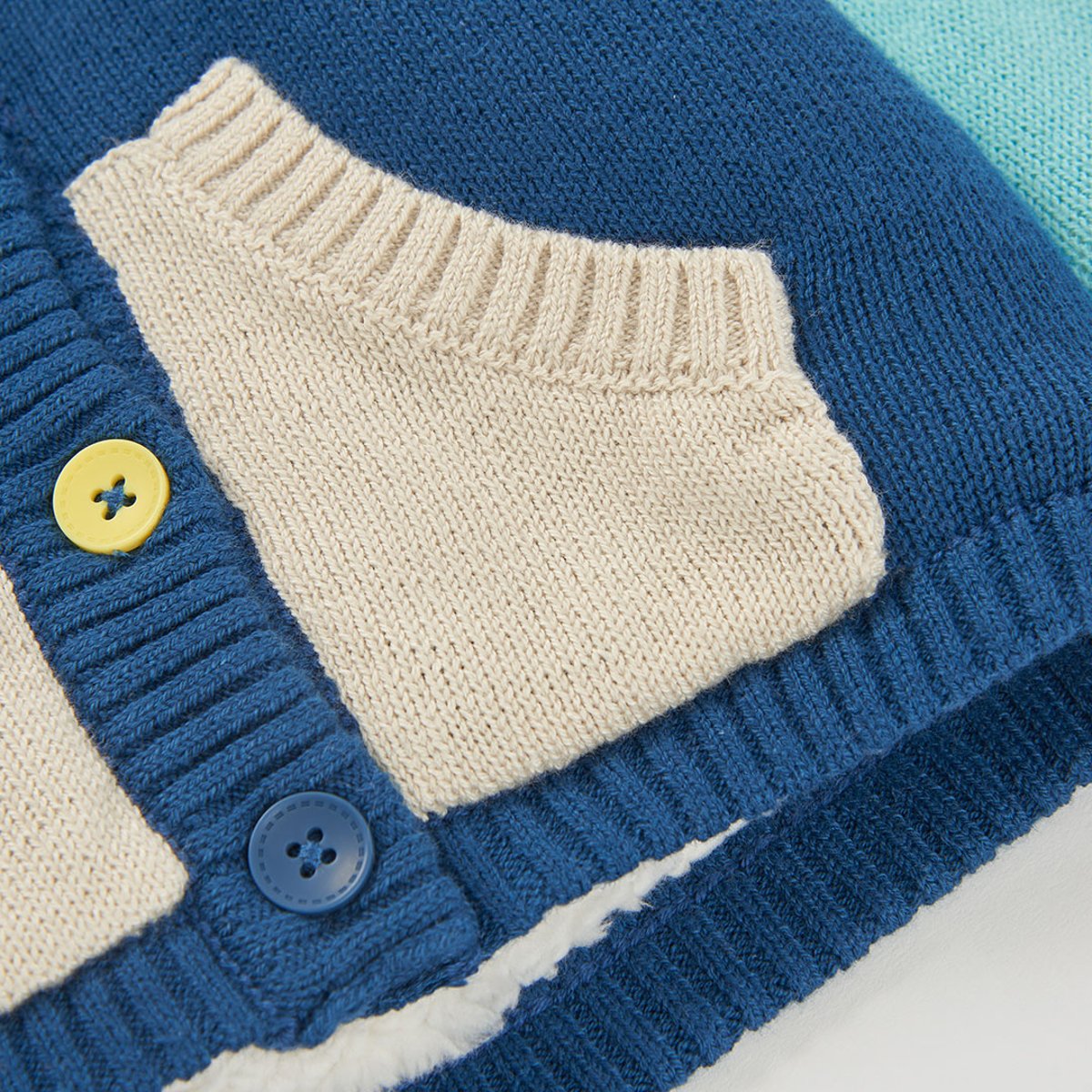 Veste bébé garçon maille à capuche bleu, BOBOLI