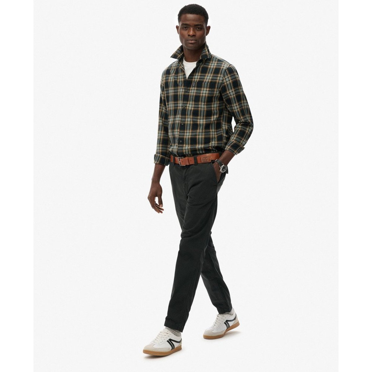 Pantalon Chino Utility noir délavé, SUPERDRY