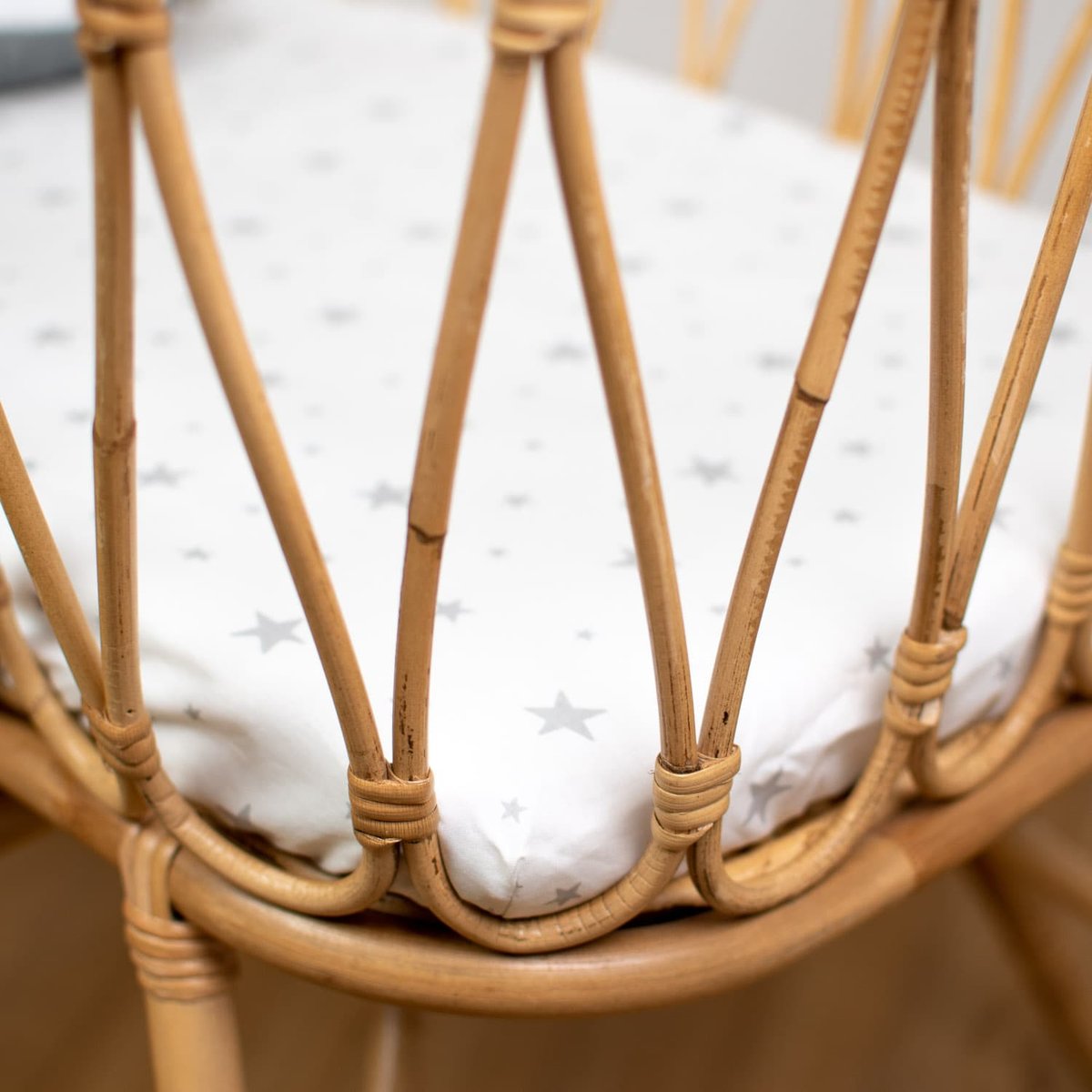 Drap housse berceau en coton STELLA blanc, SEVIRA KIDS