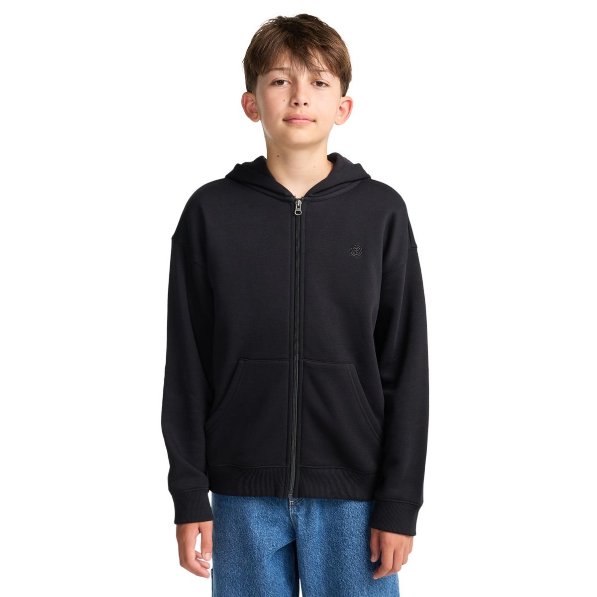Pull zippé à capuche ALIGATOR Y noir flint black, ELEMENT