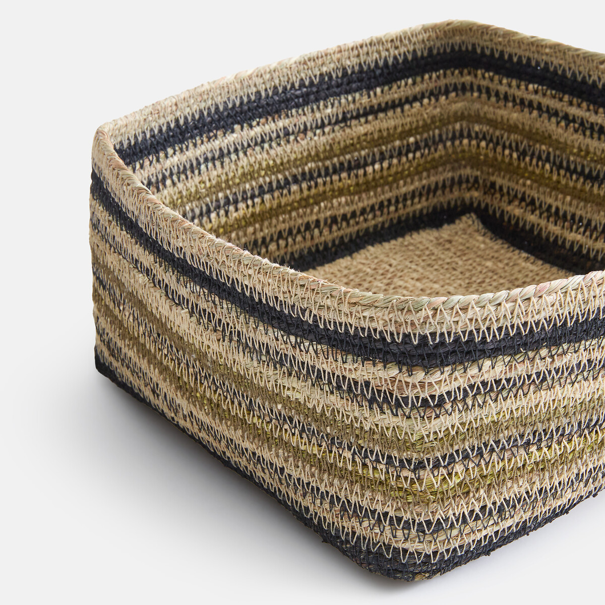 Set of 3 Saski Seagrass Nesting Baskets natural/black, LA REDOUTE INTERIEURS