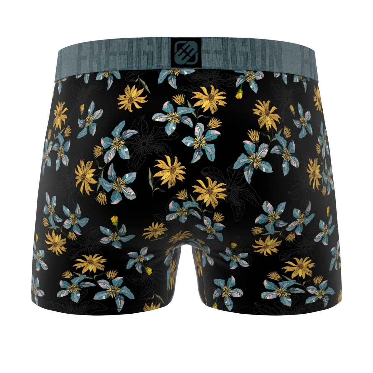 Lot De 3 Boxers Flower kaki/noir/rouge/bleu/jaune, FREEGUN