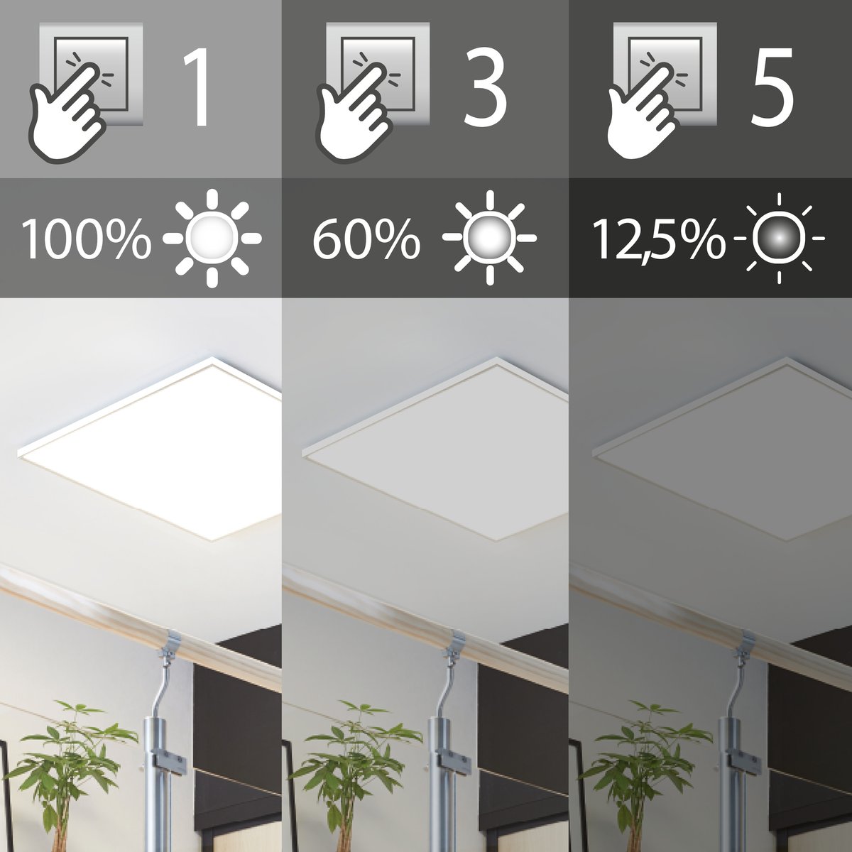 Panneau LED aluminium, GDANSK blanc, INSPIRE