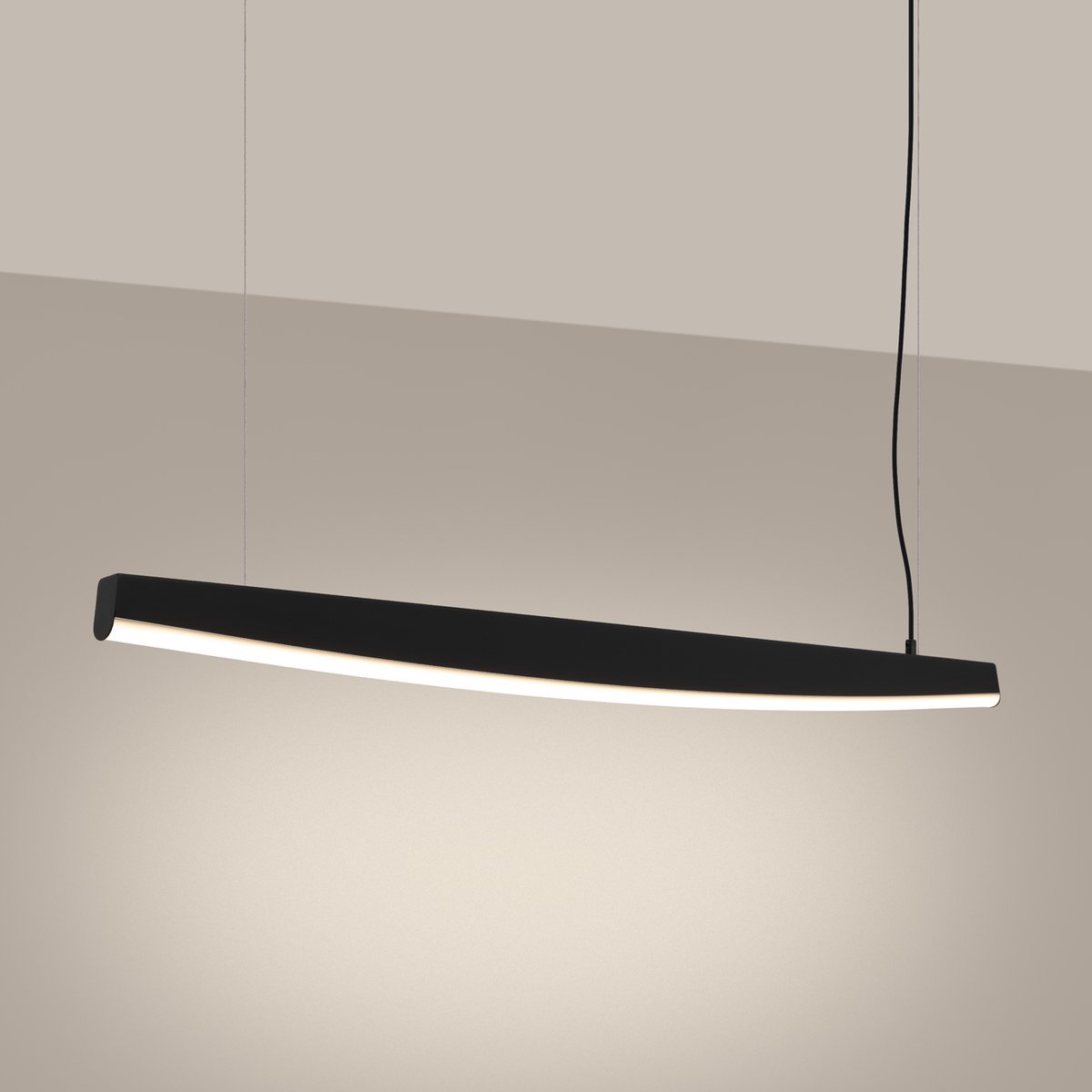 Suspension Acier Noir LED 1 Jorun noir, EDEN