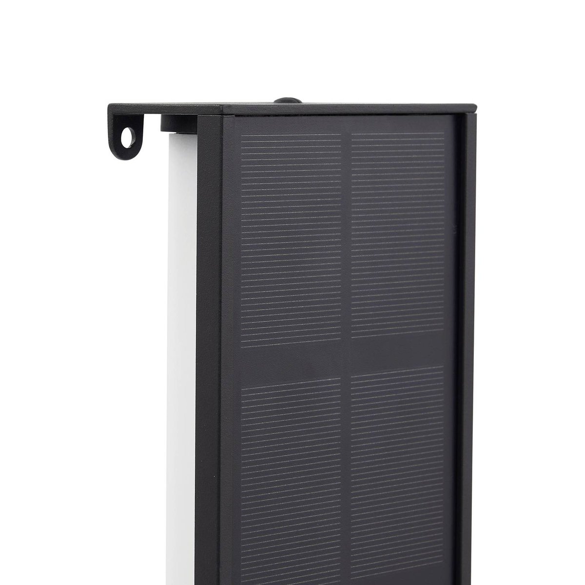 Lampe solaire en aluminiumLED, Laarni noir, blanc, LINDBY