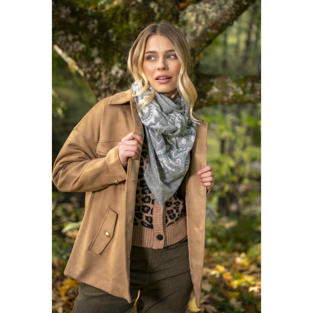 Cardigan léopard ajustée marron, FREEMAN T. PORTER