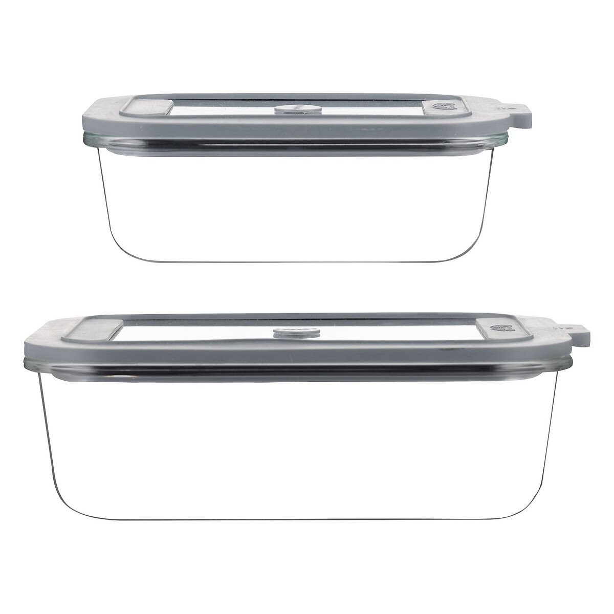 Set of 2 Fresh Storage Food Containers transparent, KILNER