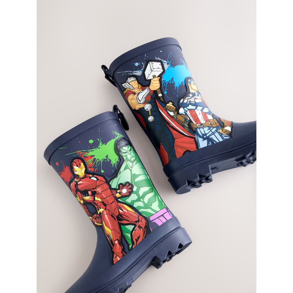 Bottes de pluie en caoutchouc marvel bleu marine, NEXT