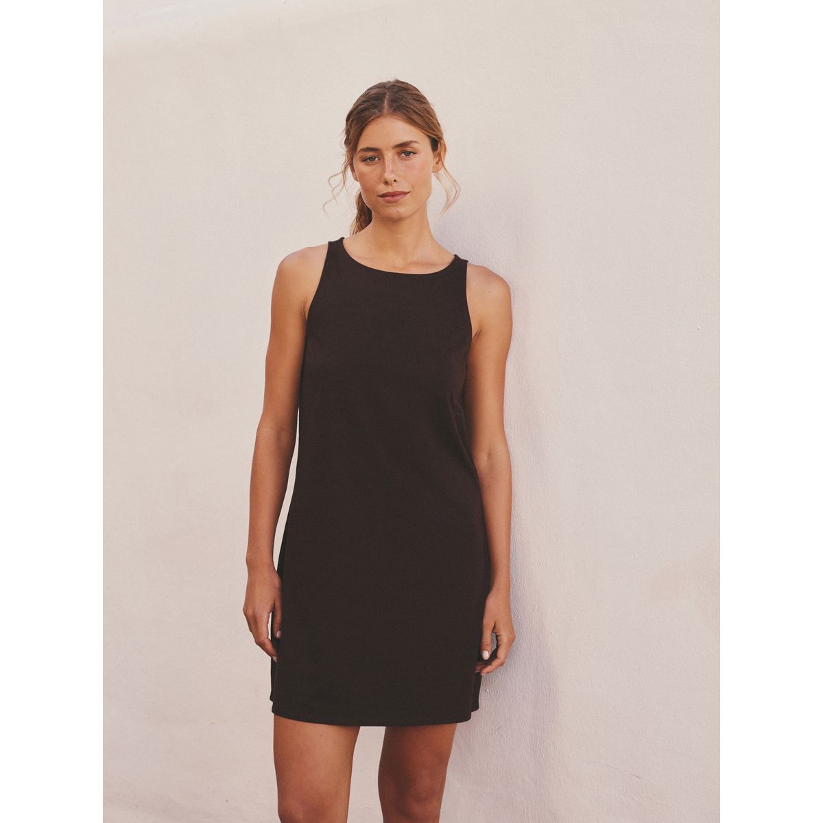 Robe droite en jersey marron chocolat, NEXT