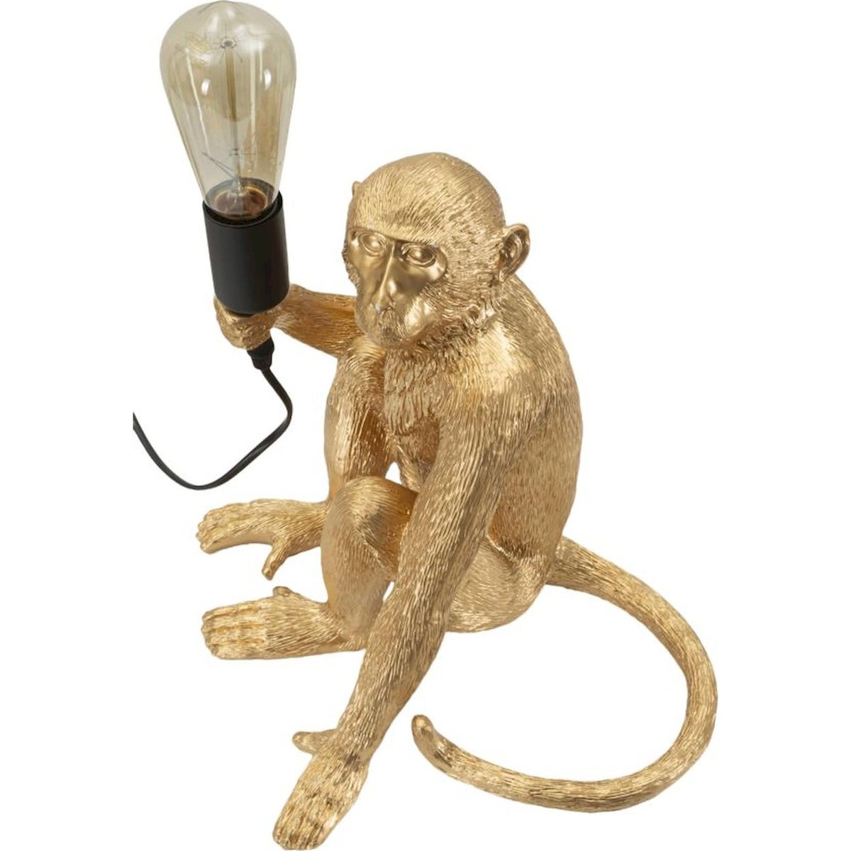 Lampe à poser singe sculpture GLAM doré, RECOLLECTION