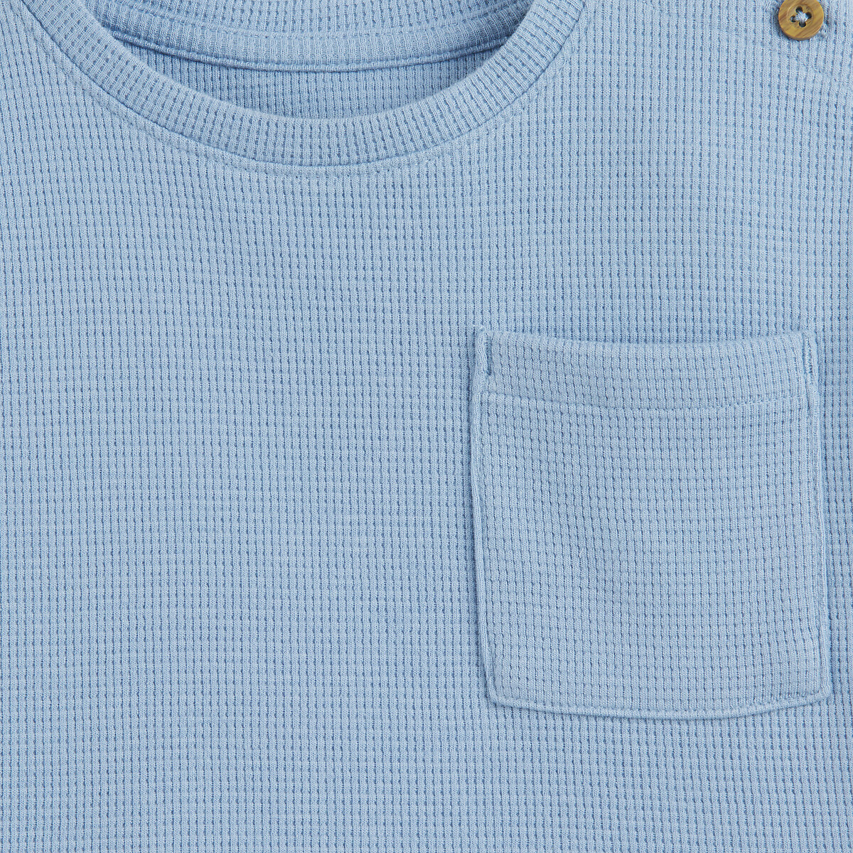 Lot de 2 T-shirts en maille nid d'abeille bleu + bleu marine, LA REDOUTE COLLECTIONS