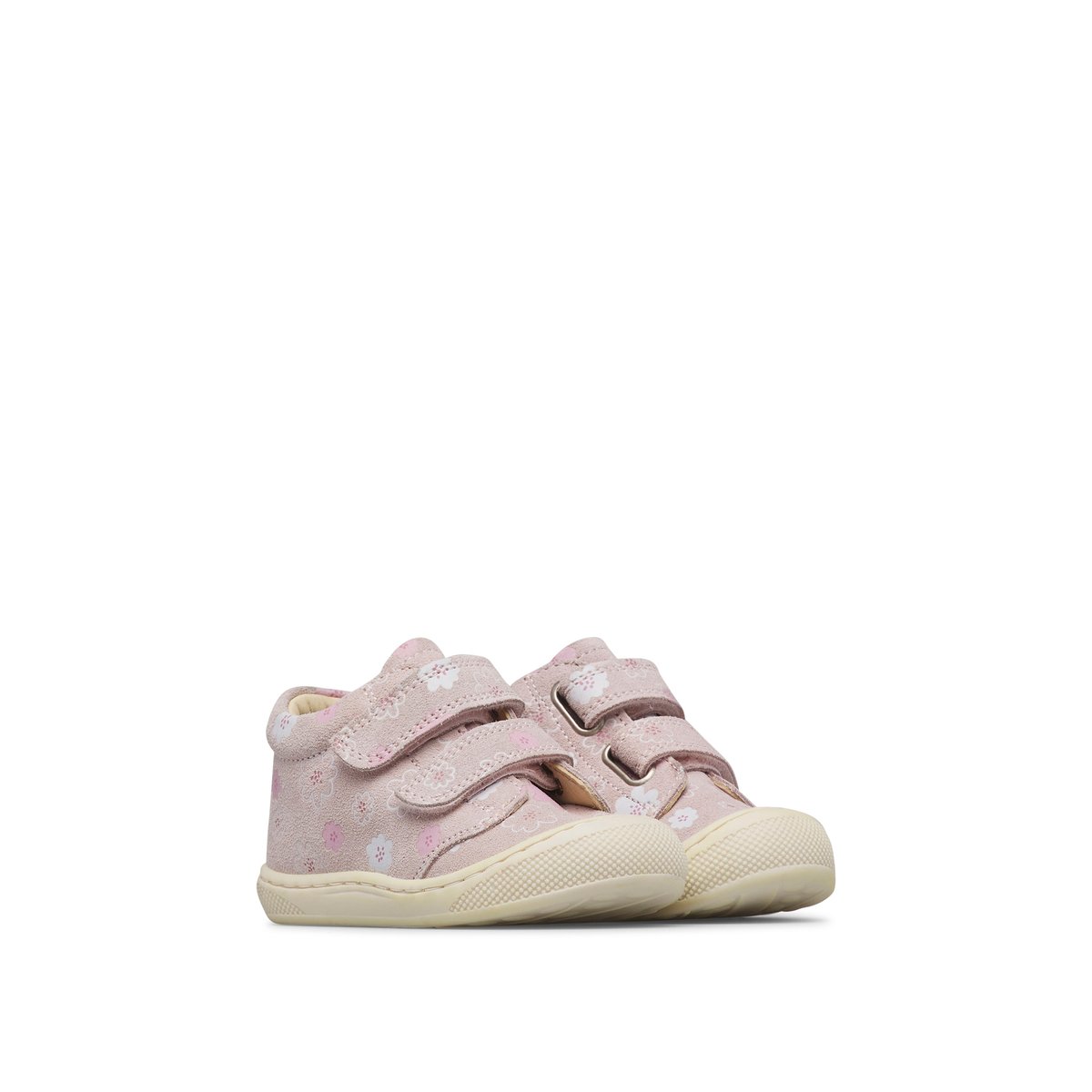 Chaussures premiers pas en daim COCOON WIDE VL rose poudré-, NATURINO