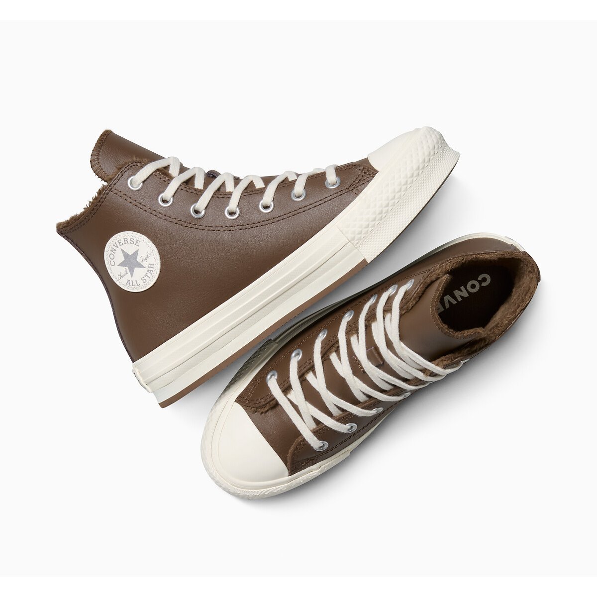 Kids All Star EVA Lift Winter Essentials Trainers in Leather brown, CONVERSE