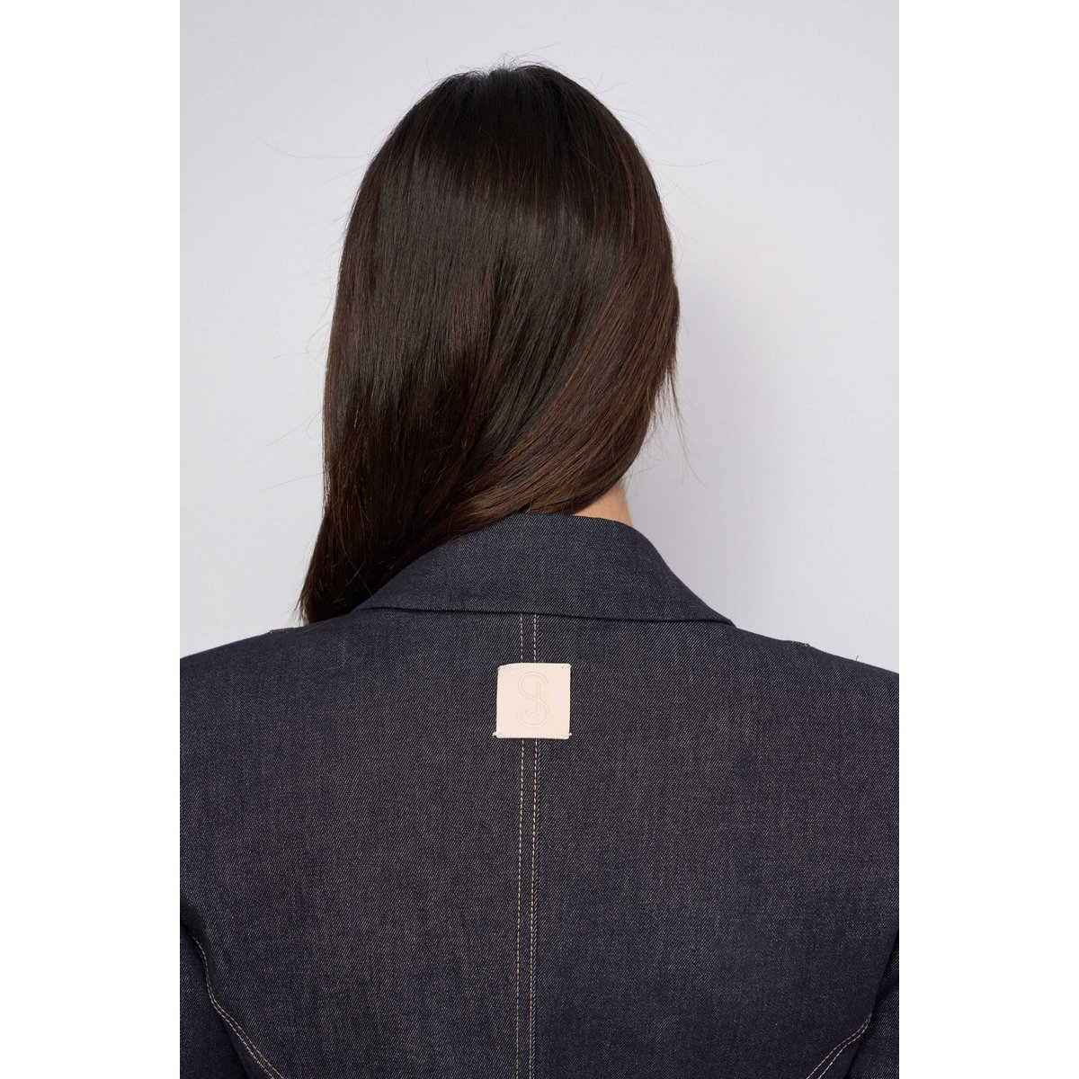 BLAZER STRUCTURÉ DENIM ATELIER bleu foncé, SALSA JEANS