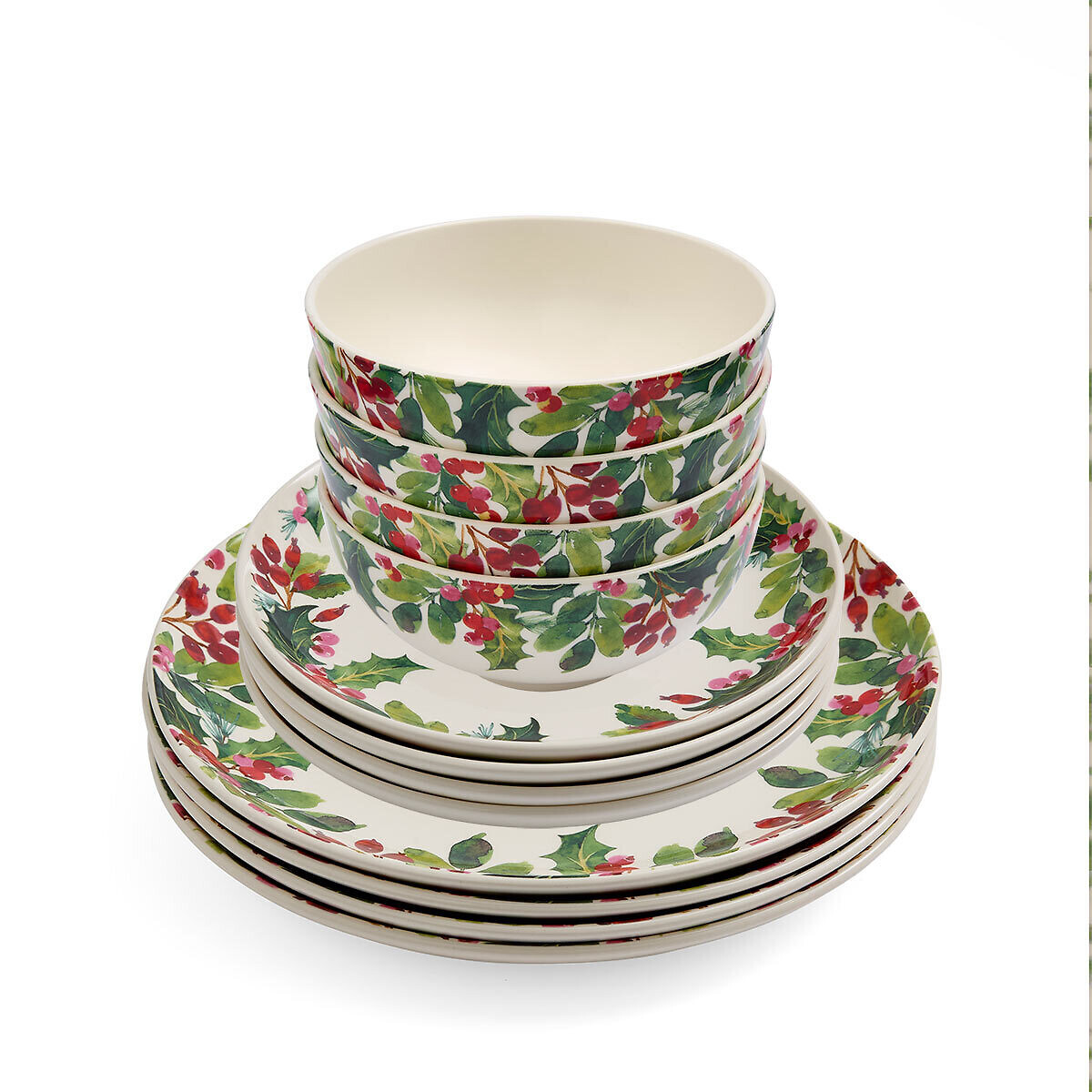 12-Piece Botanic Garden Christmas Holly & Berries Dinner Set multi-coloured, SPODE