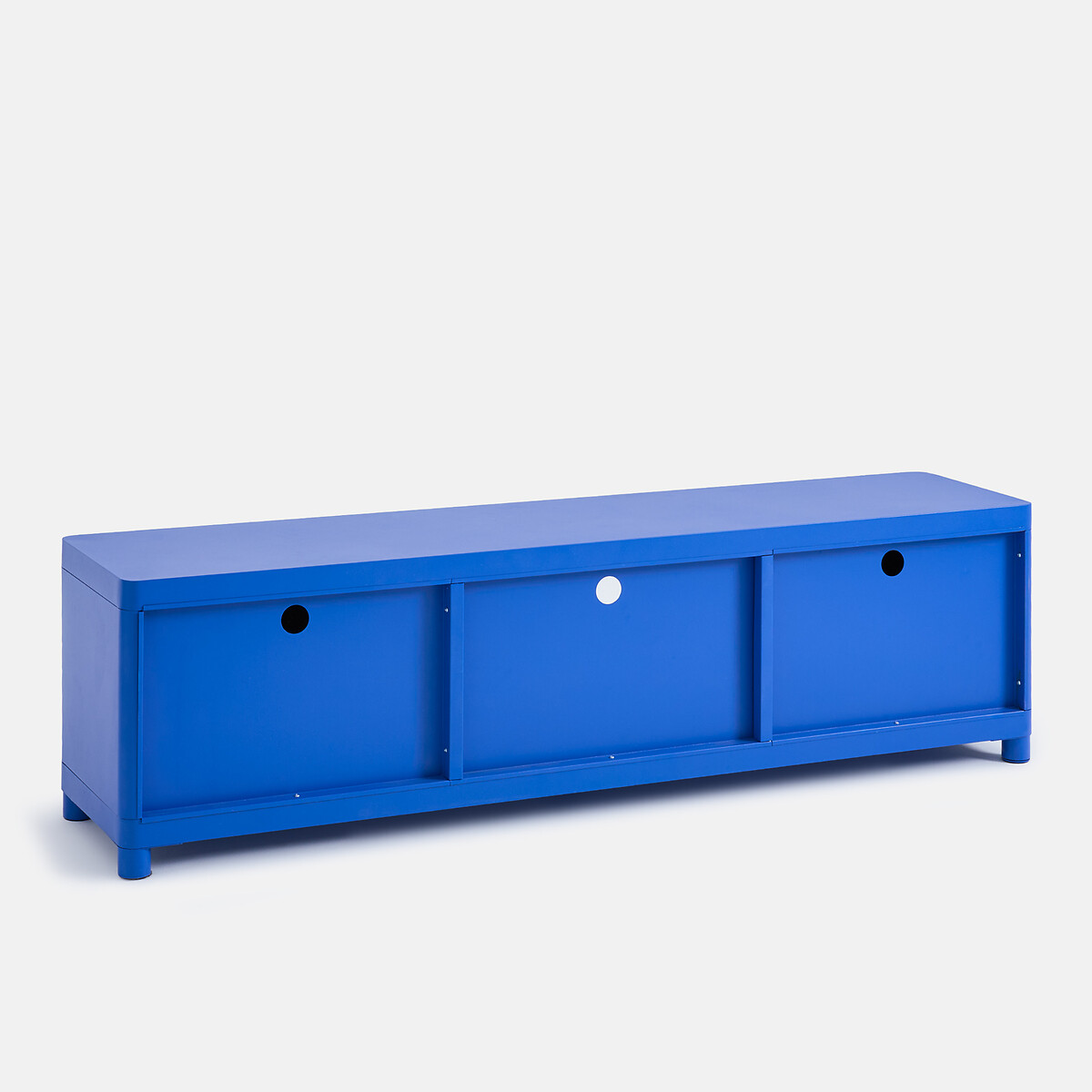 Meuble TV en métal acier, largeur 180 cm, LIVONA bleu, LA REDOUTE INTERIEURS