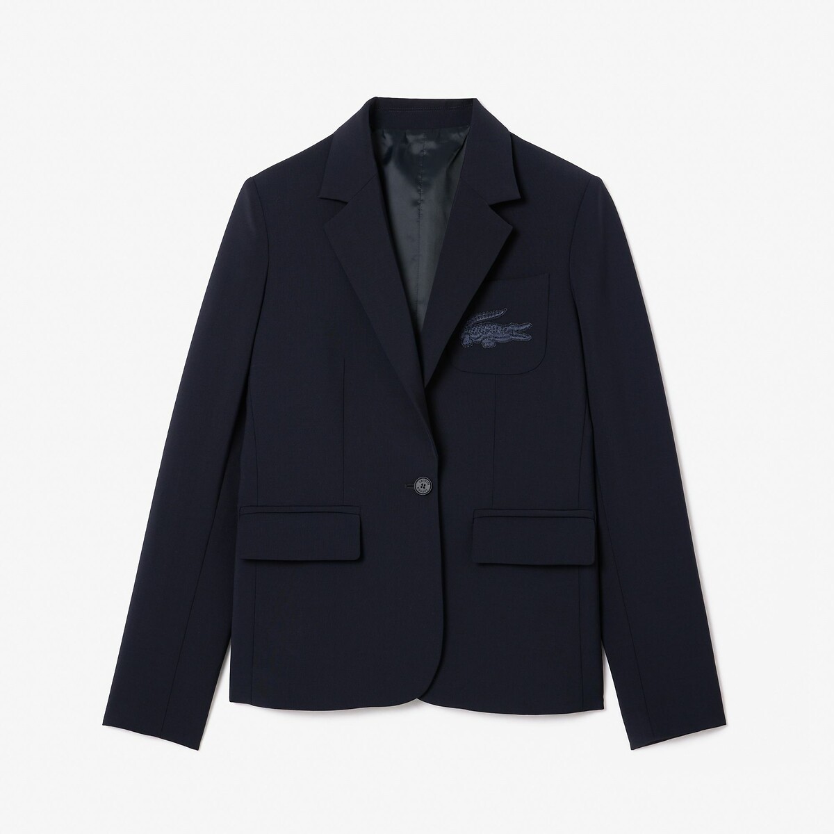 Veste blazer logo brodé marine, LACOSTE