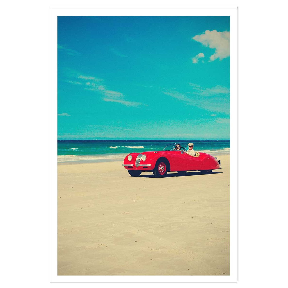 Poster red car affiche seule, HEXOA