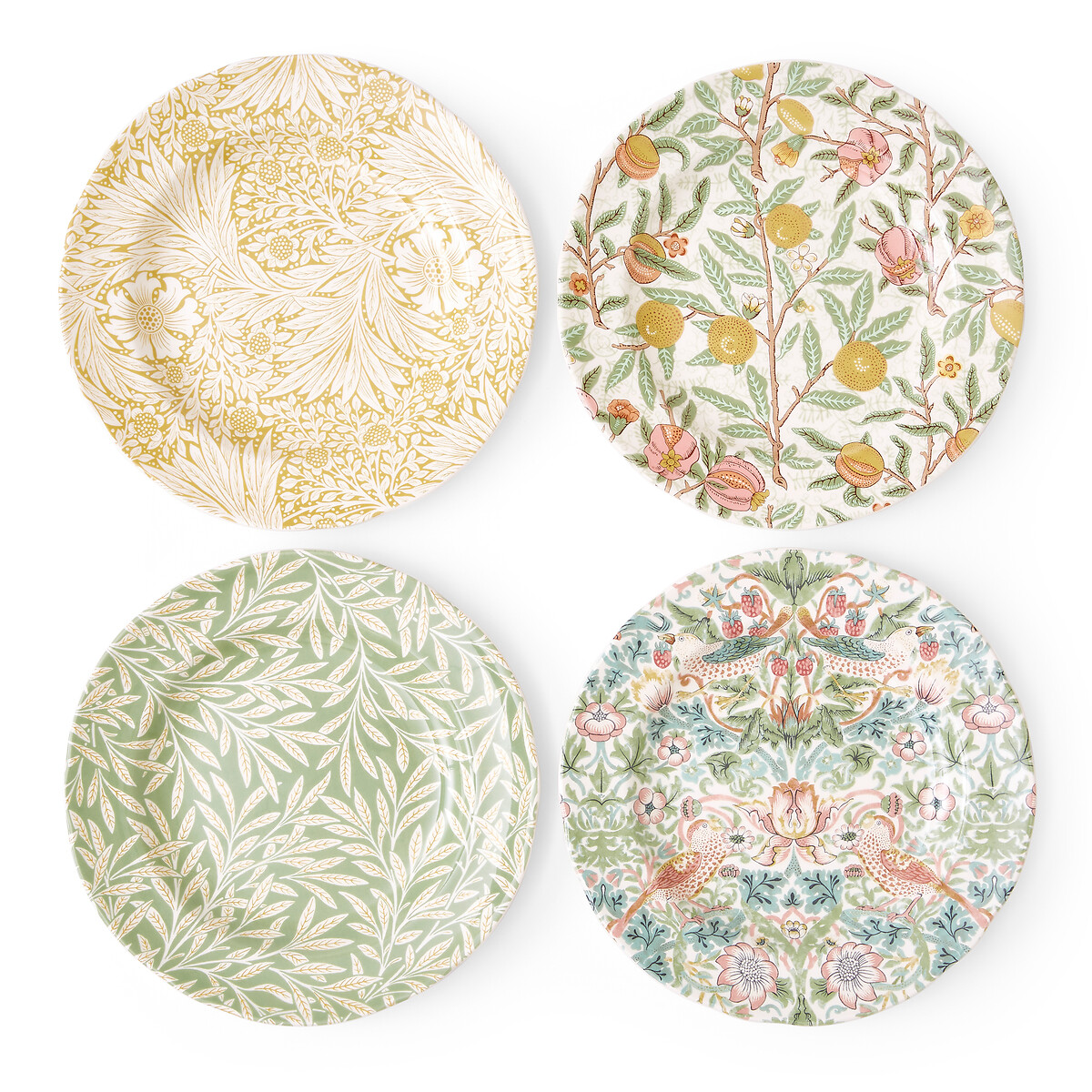 Set of 4 Morris & Co. Assorted Side Plates multi-coloured, MORRIS & CO.