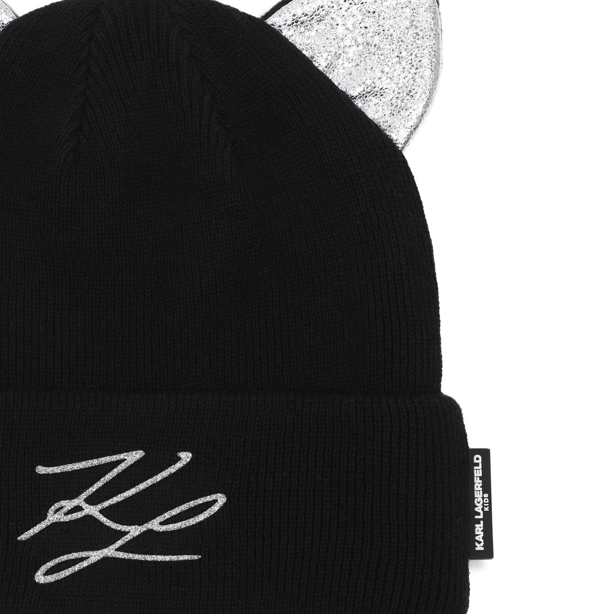 Bonnet en tricot black, KARL LAGERFELD KIDS