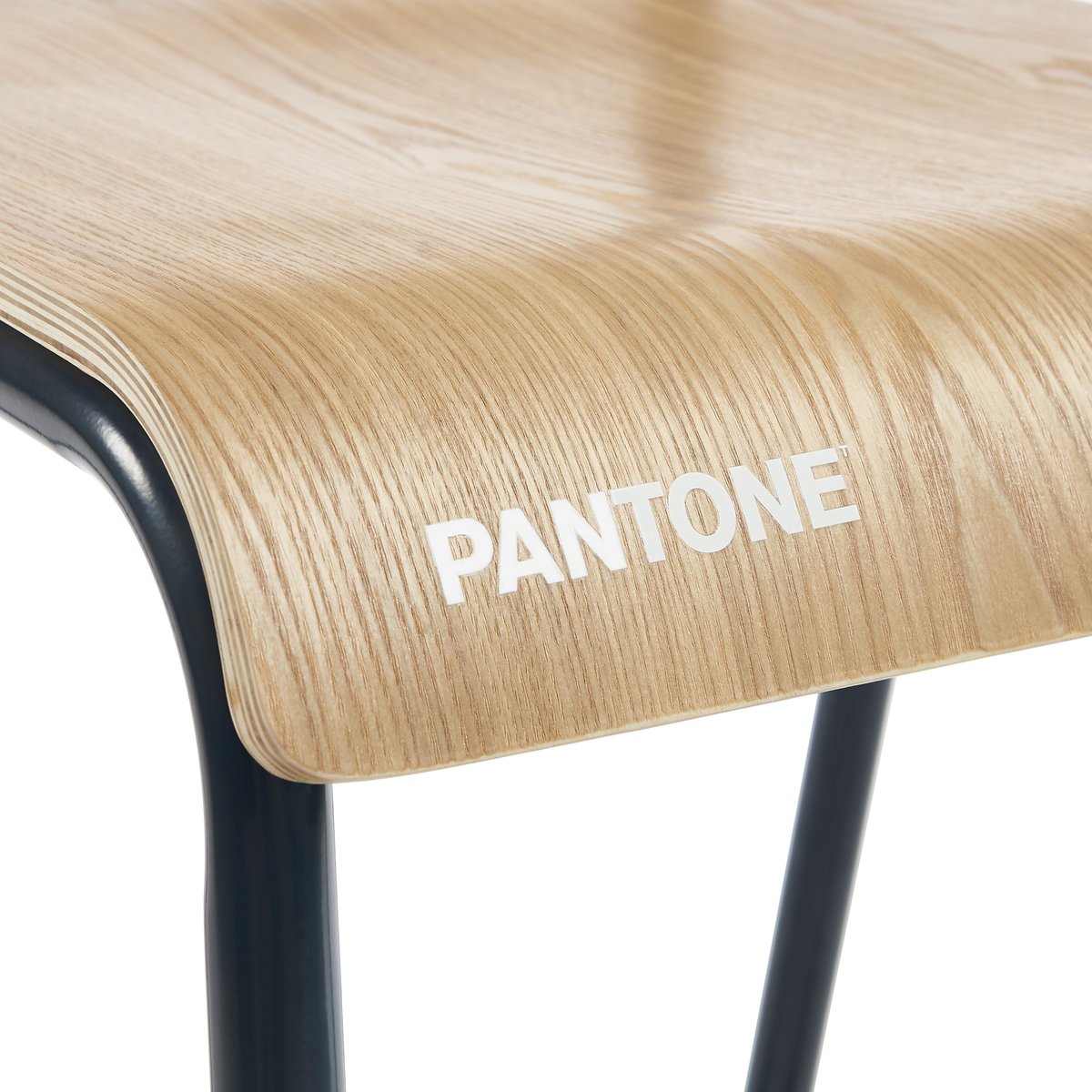 Lot de 2 chaises de bar en acier bleu nuit / tcx 19-4012, PANTONE