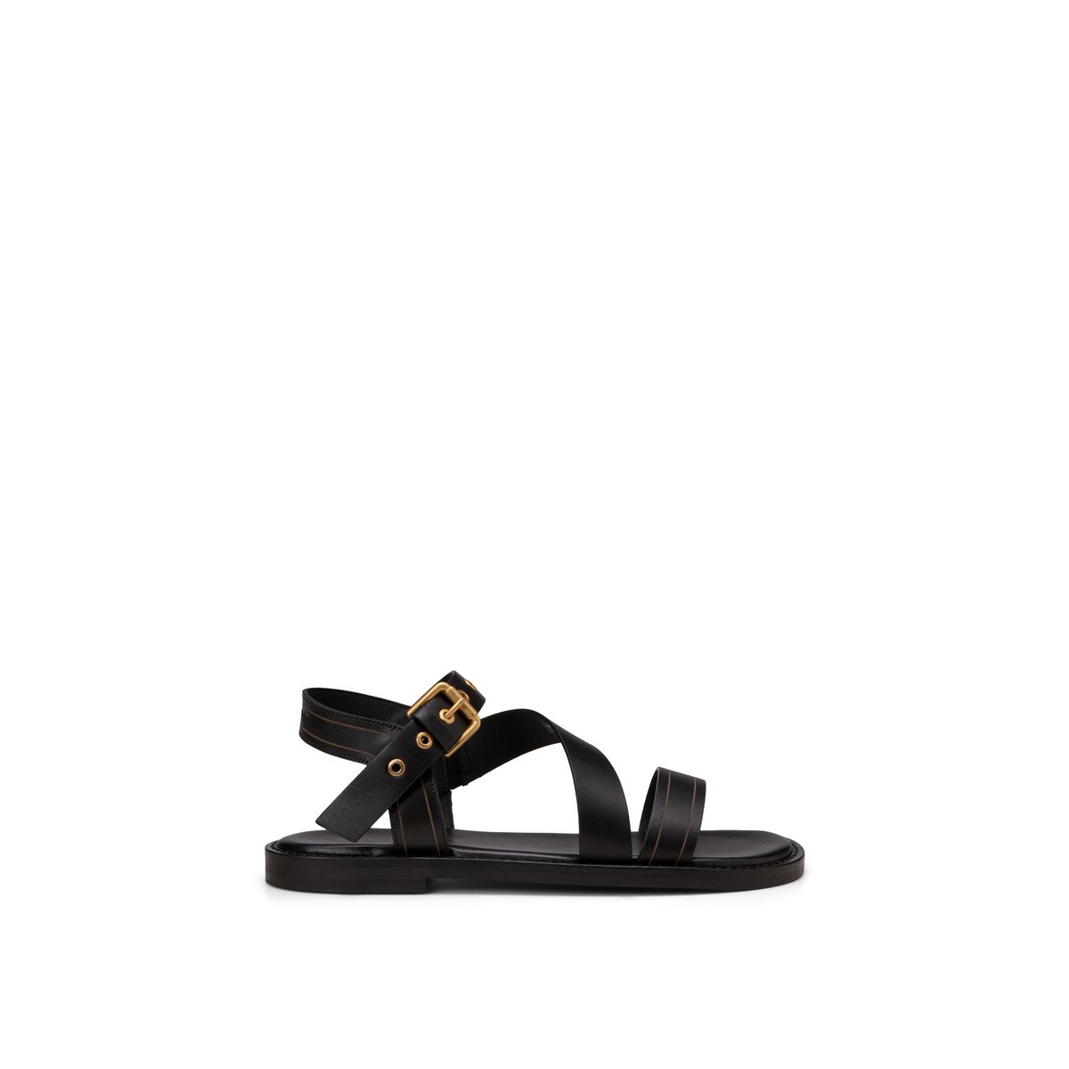 Sandale modèle Stina en cuir de vache noble schwarz, MARC O'POLO